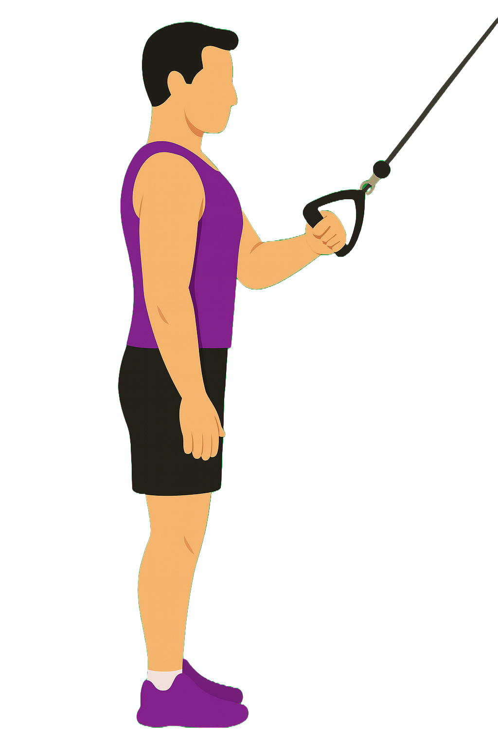 Illustration of the Crossbody Tricep Extension