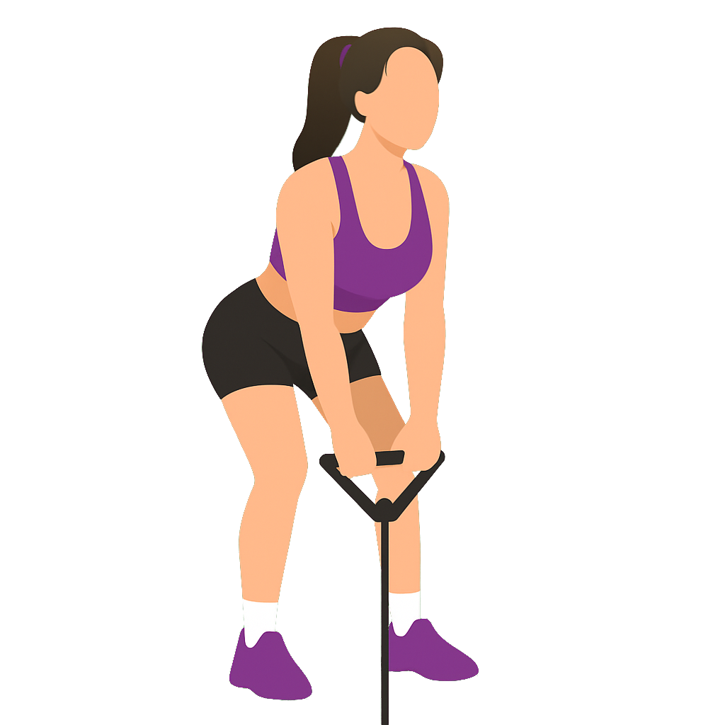 Illustration of the Cable Deadlift