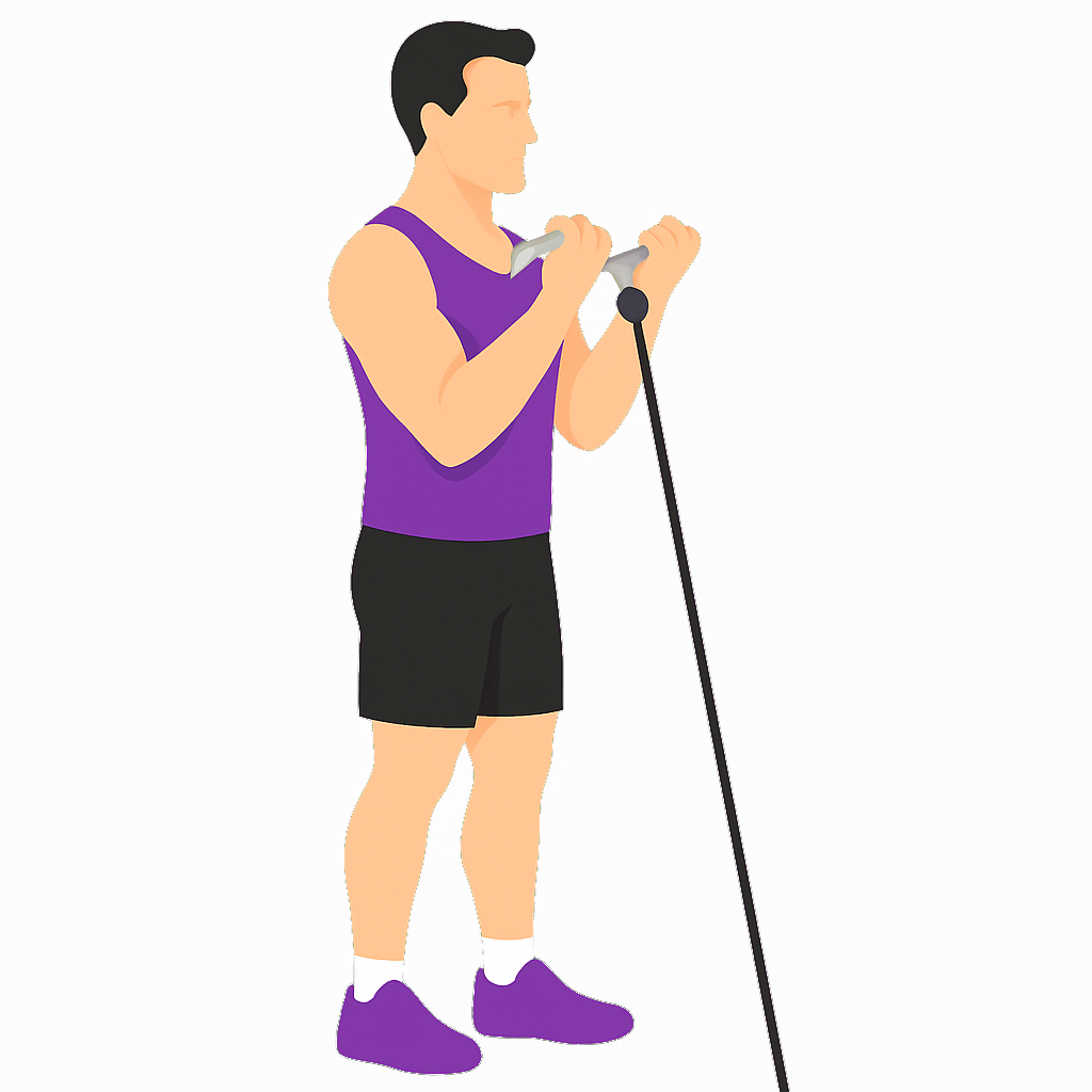 Illustration of the Cable Reverse Curl