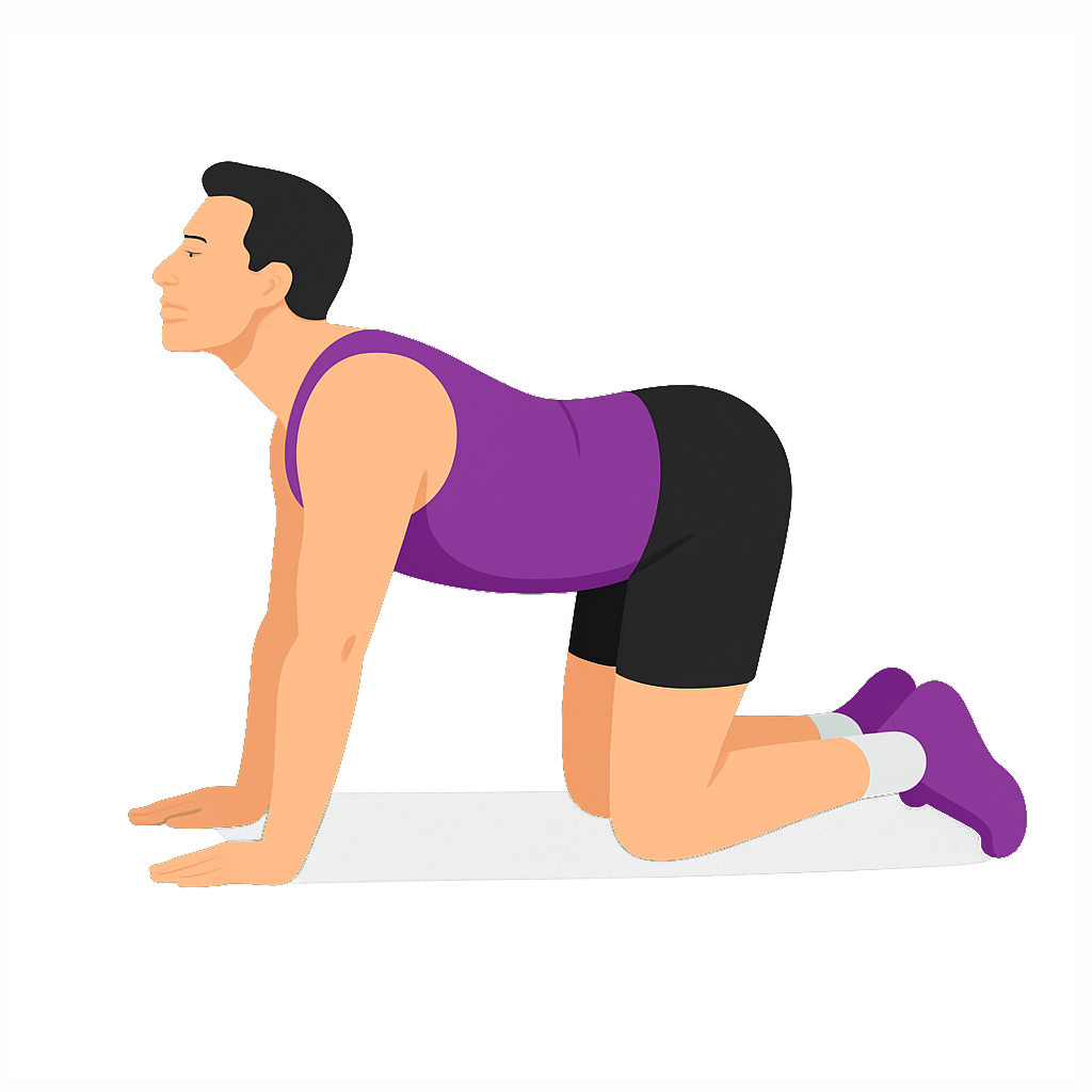 Illustration of the Cat-camel Stretch