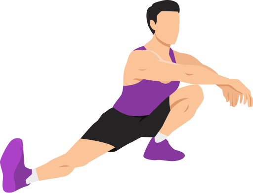 Illustration of the Cossack Squat