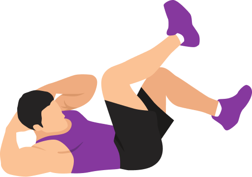 Illustration of the Cross-body Crunch