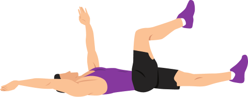 Illustration of the Dumbbell Dead Bugs