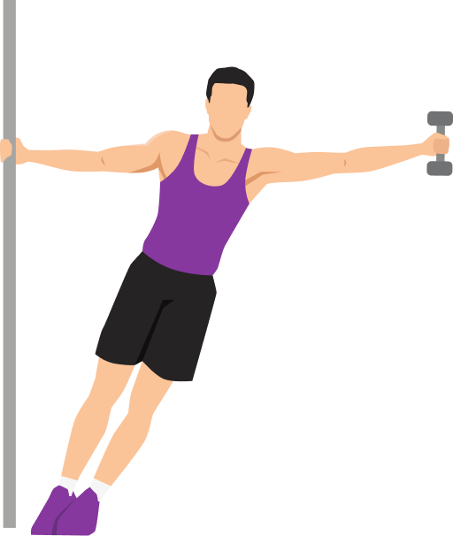 Illustration of the Dumbbell Lateral Raise