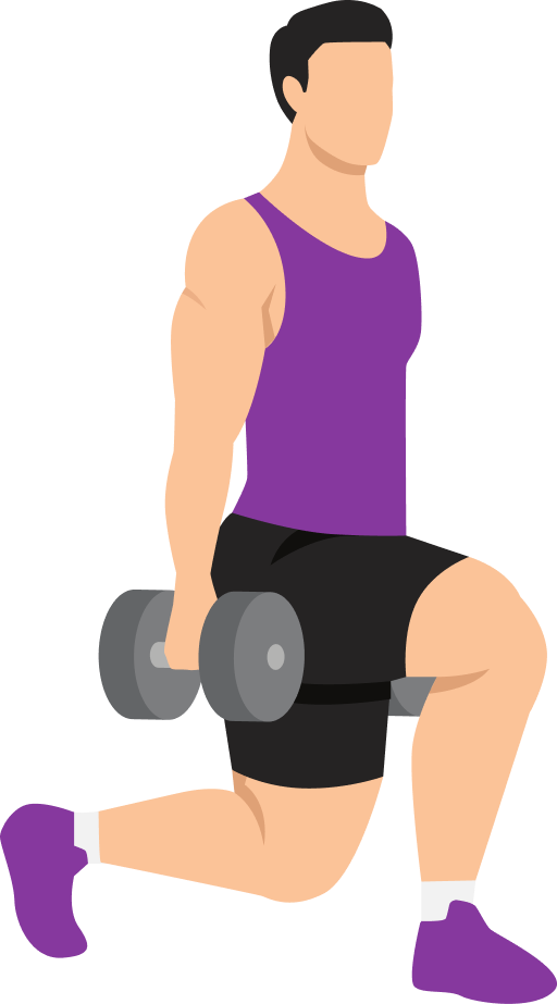 Illustration of the Dumbbell Lunge