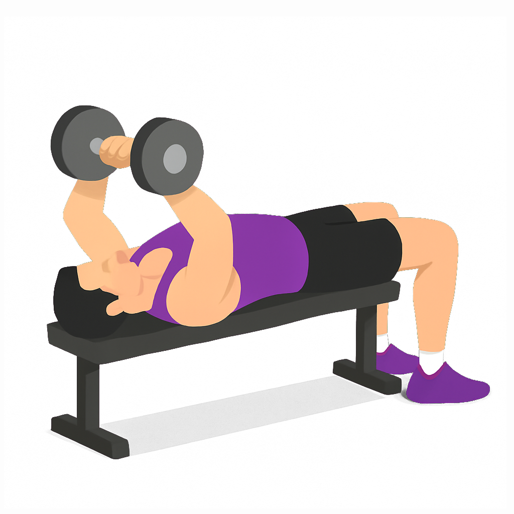 Illustration of the Lying Tricep Extension