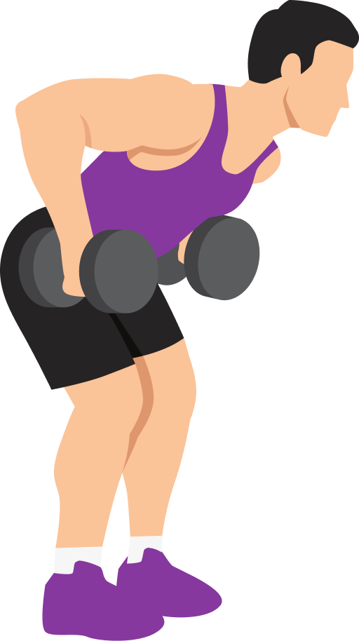 Illustration of the Dumbbell Bent Over Row