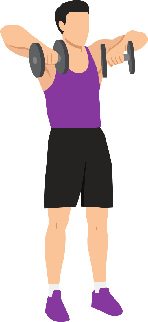 Illustration of the Dumbbell Upright Row