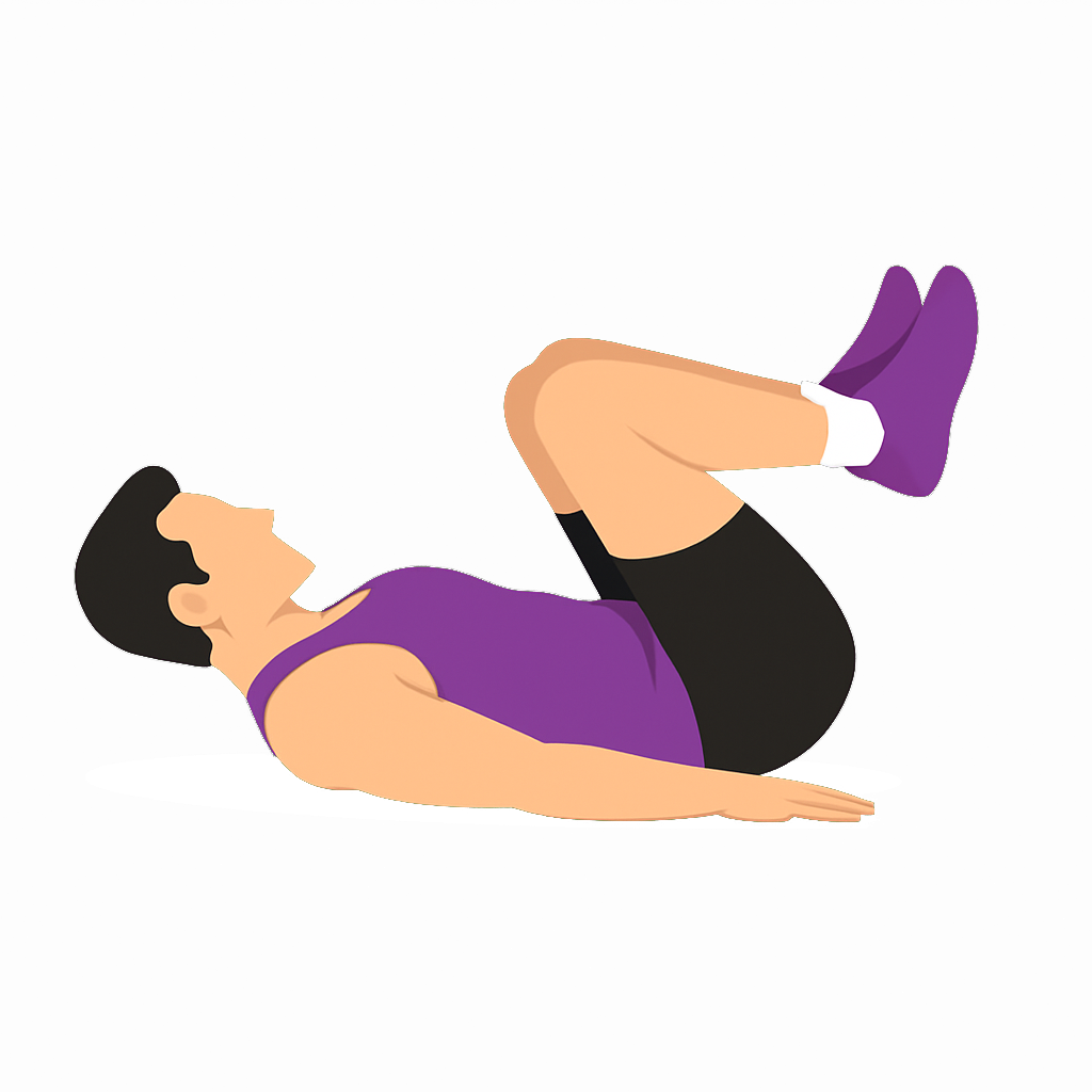 Illustration of the Flat Knee Raise