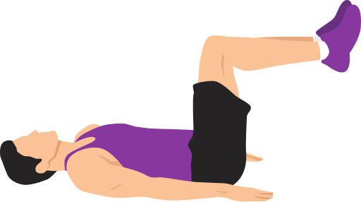 Illustration of the Flat Leg Raise