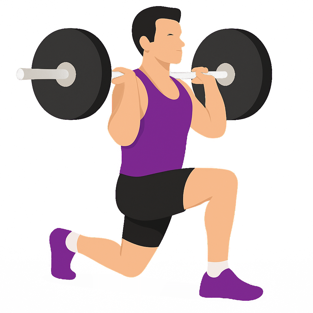 Illustration of the Front Rack Lunge
