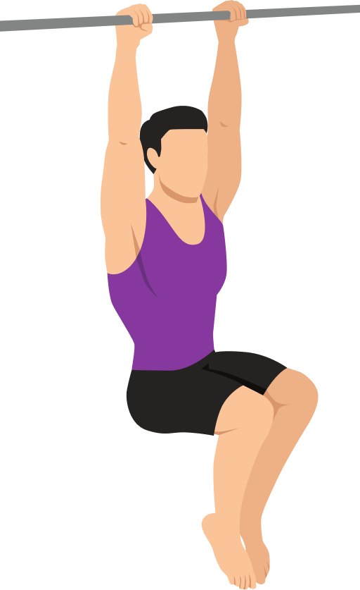 Illustration of the Hanging Knee Raise