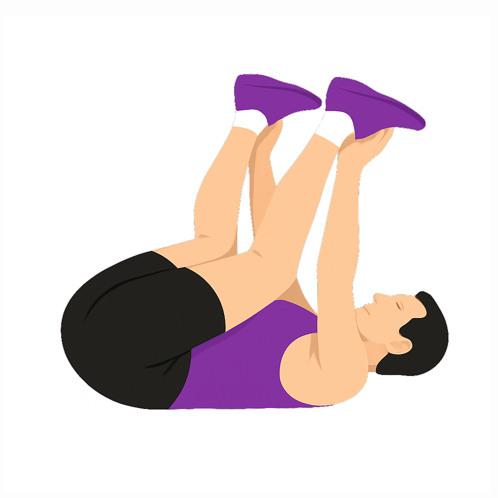 Illustration of the Happy Baby Pose