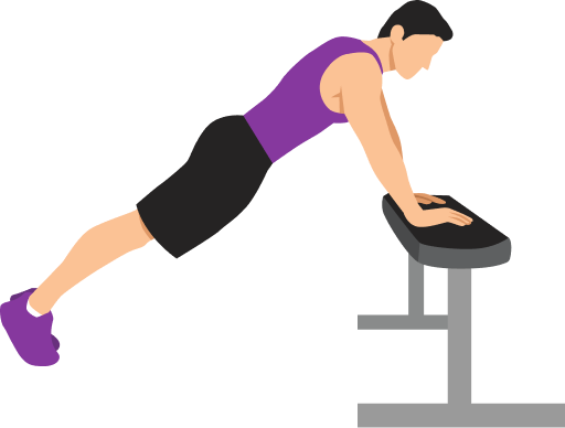 Illustration of the Incline Push-up