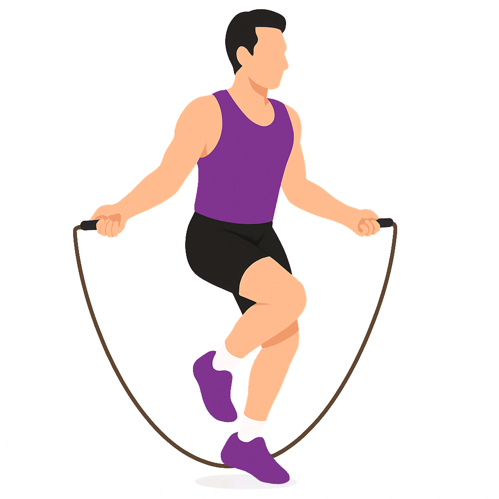 Illustration of the Jump Rope Alternate Foot Step