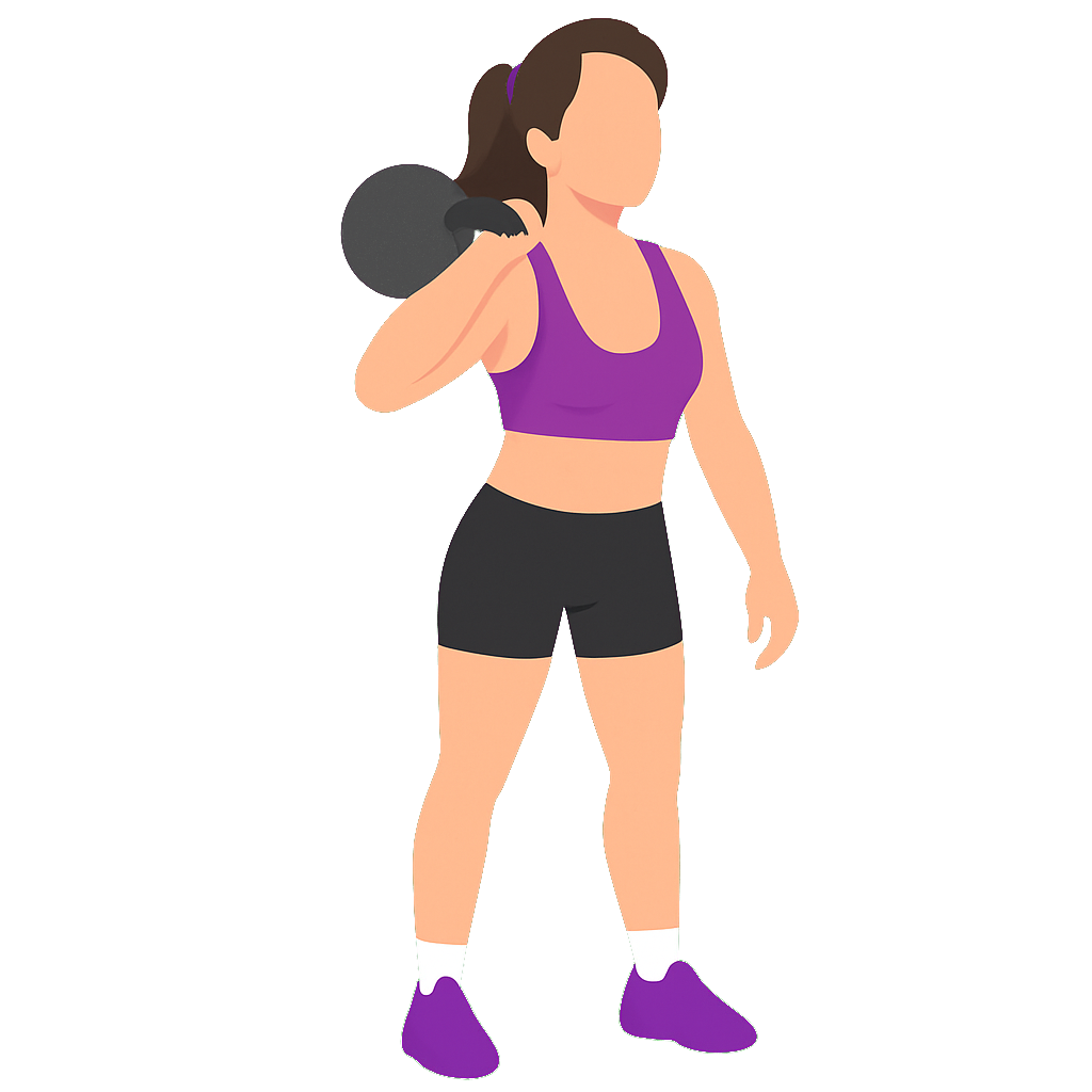 Illustration of the Kettlebell Clean and Jerk