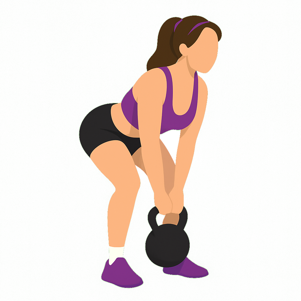 Illustration of the Kettlebell Deadlift