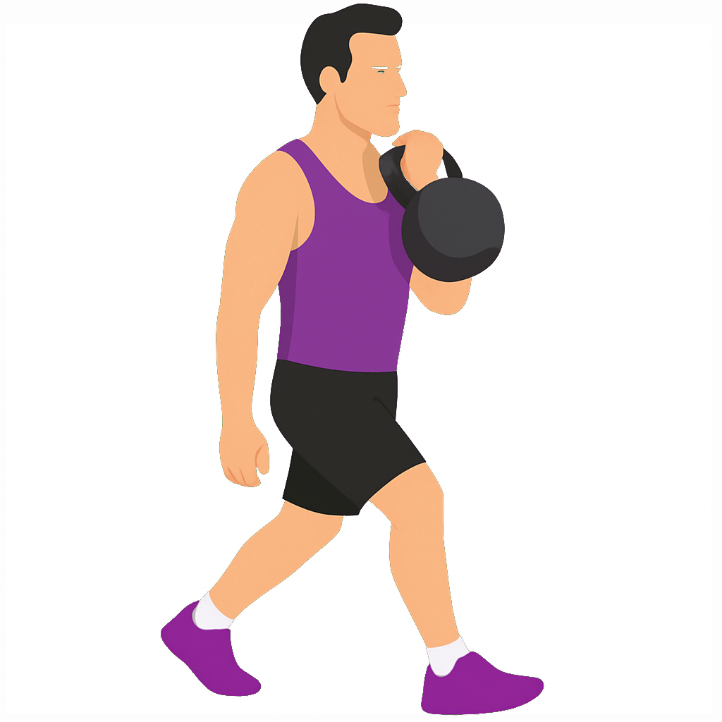 Illustration of the Front Rack Carry