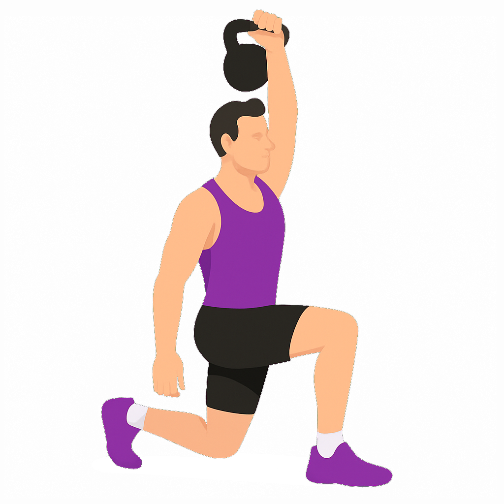 Illustration of the Overhead Lunge