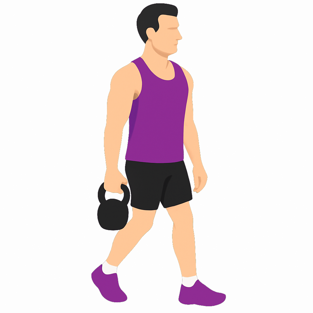 Illustration of the Kettlebell Suitcase Carry