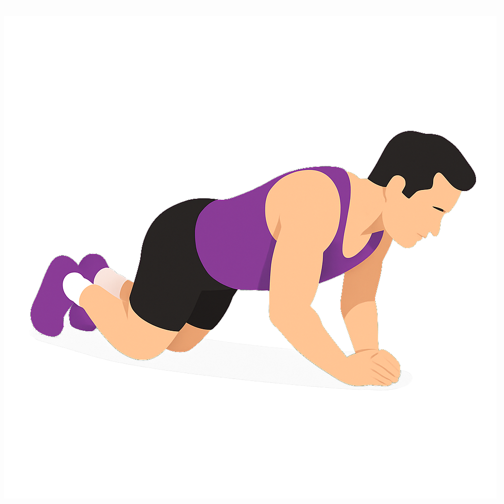 Illustration of the Knee Diamond Push-up