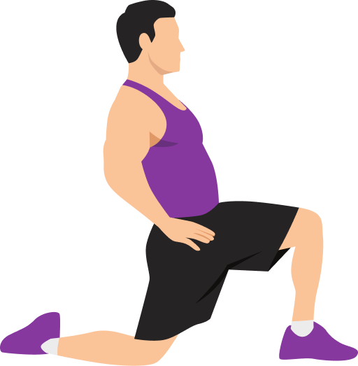 Illustration of the Kneeling Hip Flexor Stretch