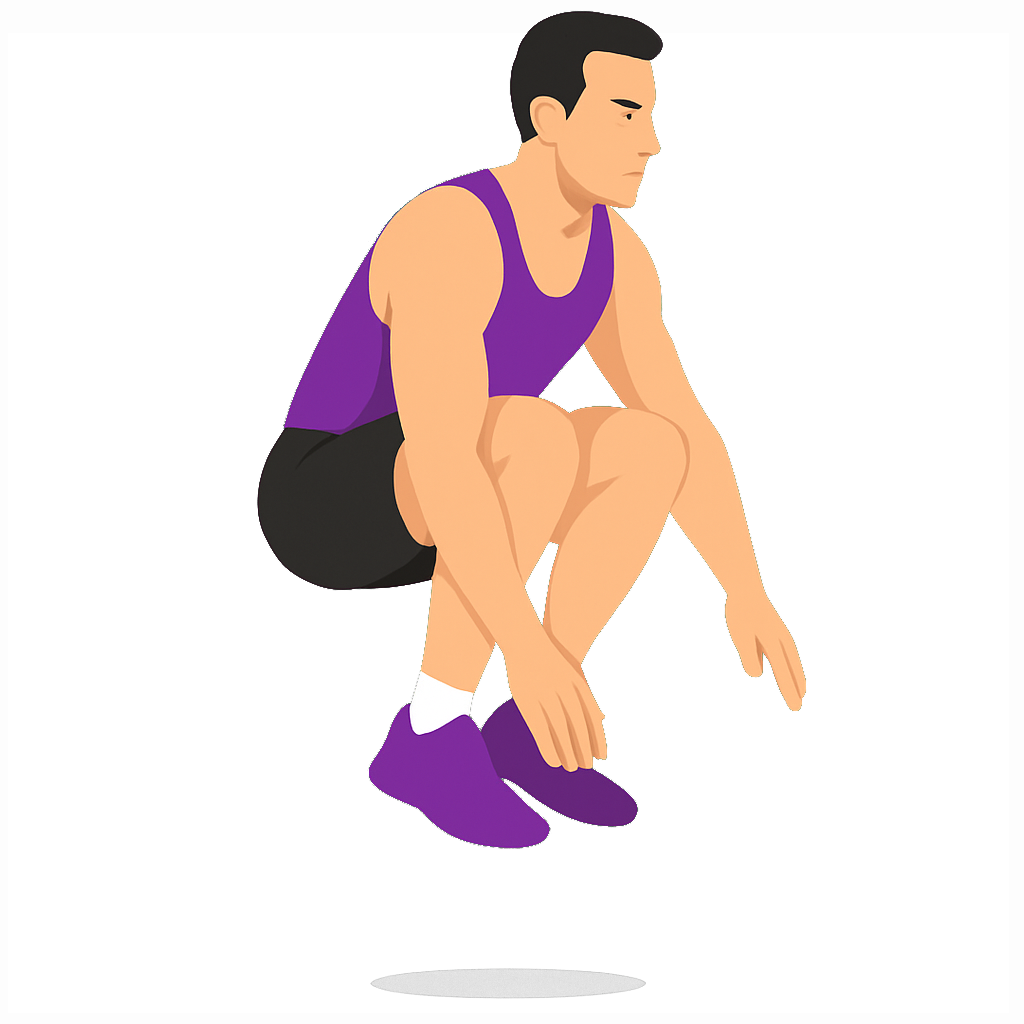 Illustration of the Knees to Chest Jump