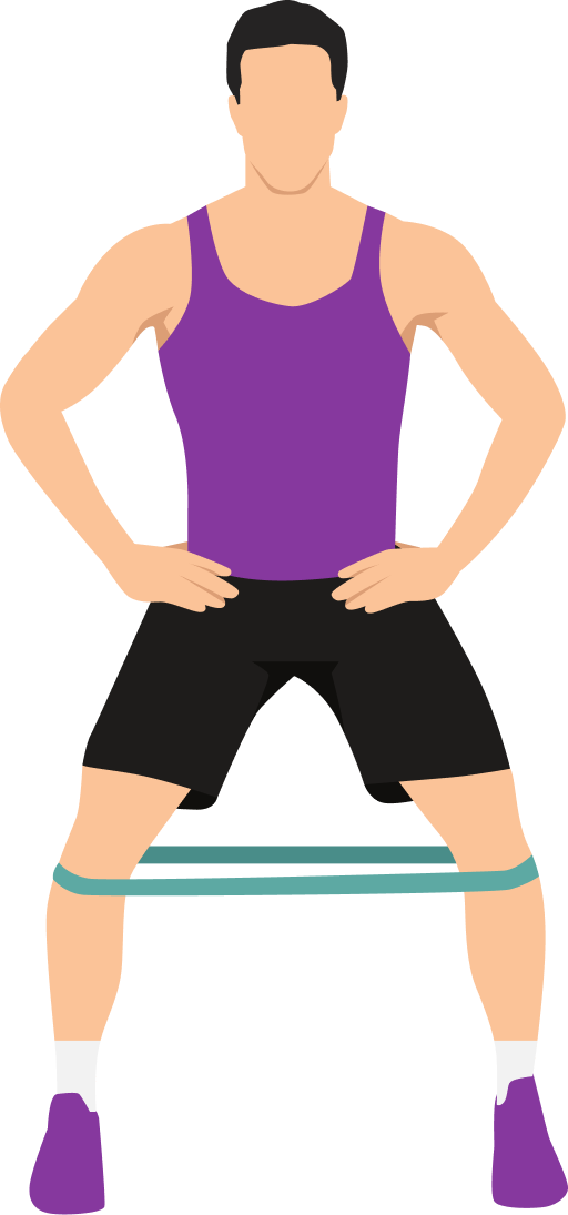 Illustration of the Resistance Band Lateral Walks
