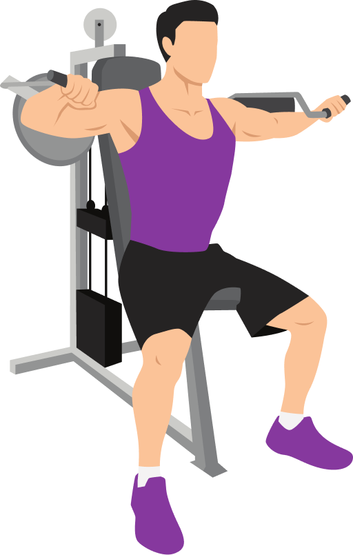 Illustration of the Leverage Machine Lateral Raise