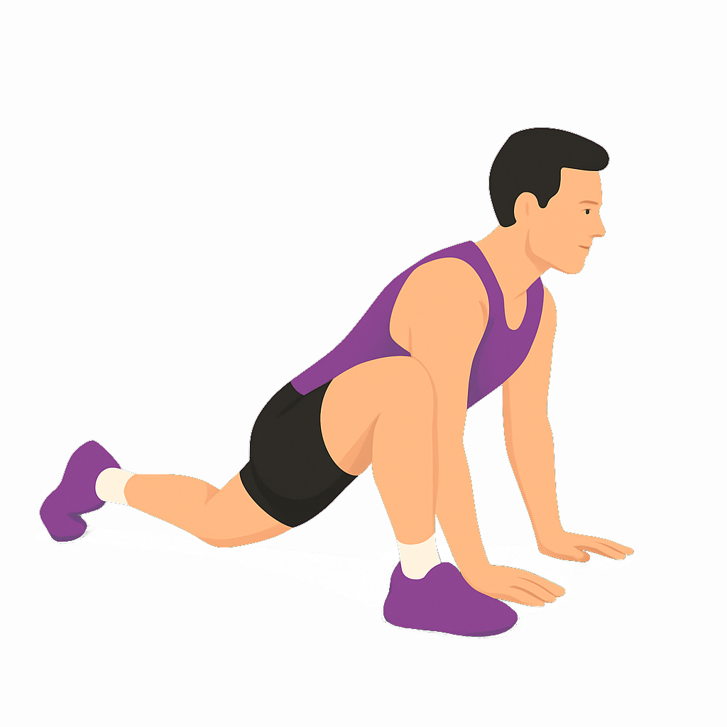 Illustration of the Lizard Pose
