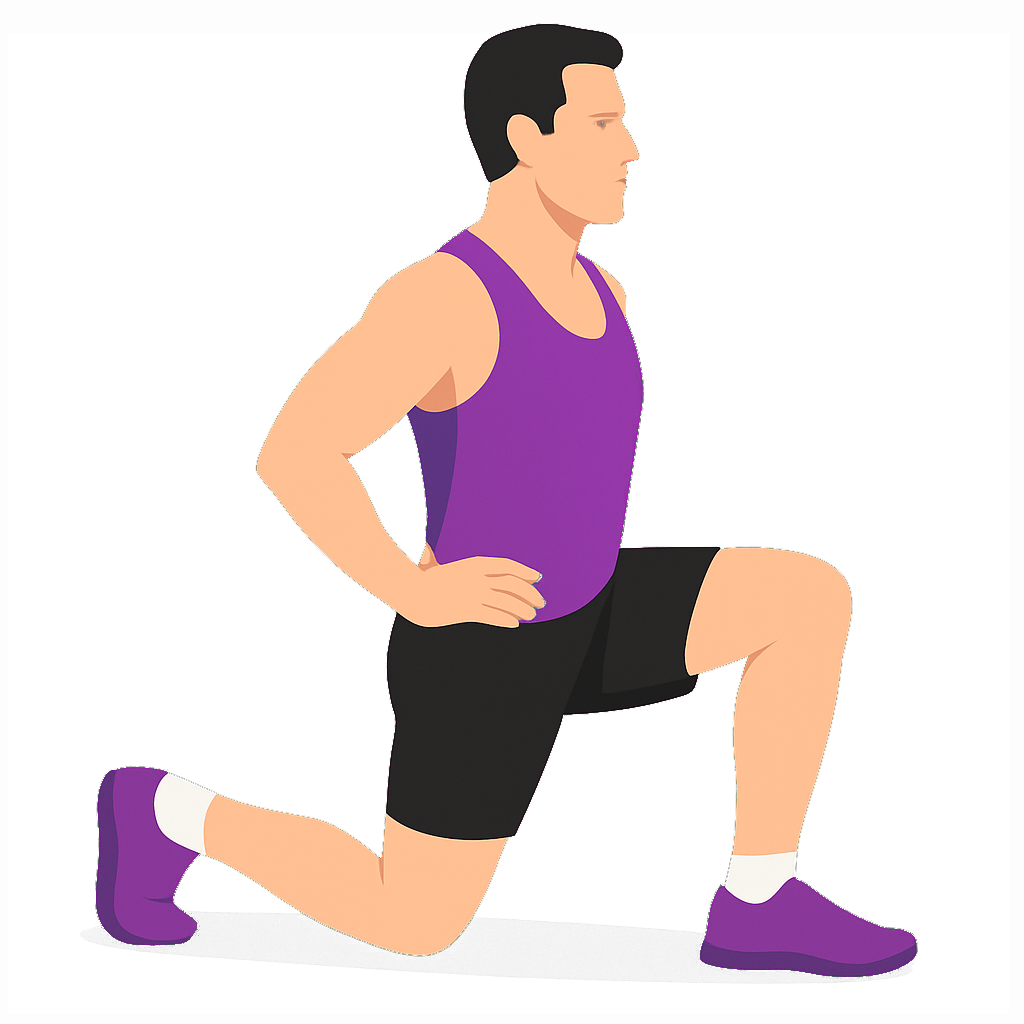 Illustration of the Low Lunge Stretch