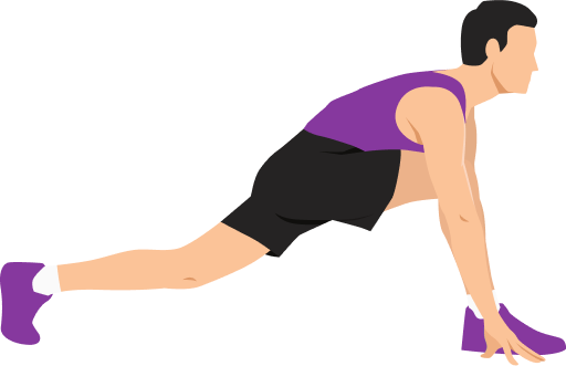 Illustration of the Lunging Hip Flexor Stretch