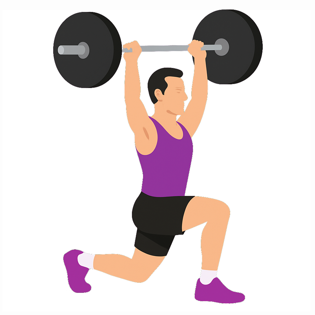 Illustration of the Overhead Carry Lunge