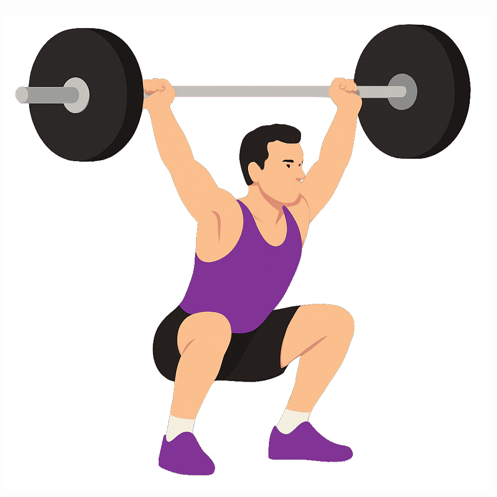 Illustration of the Barbell Overhead Squat