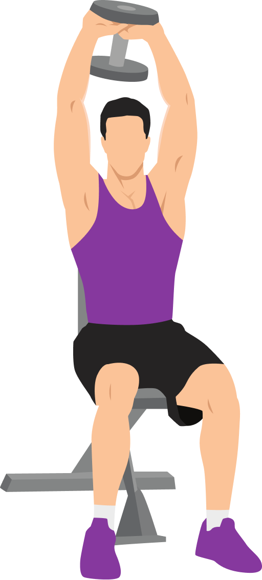 Illustration of the Dumbbell Overhead Extension