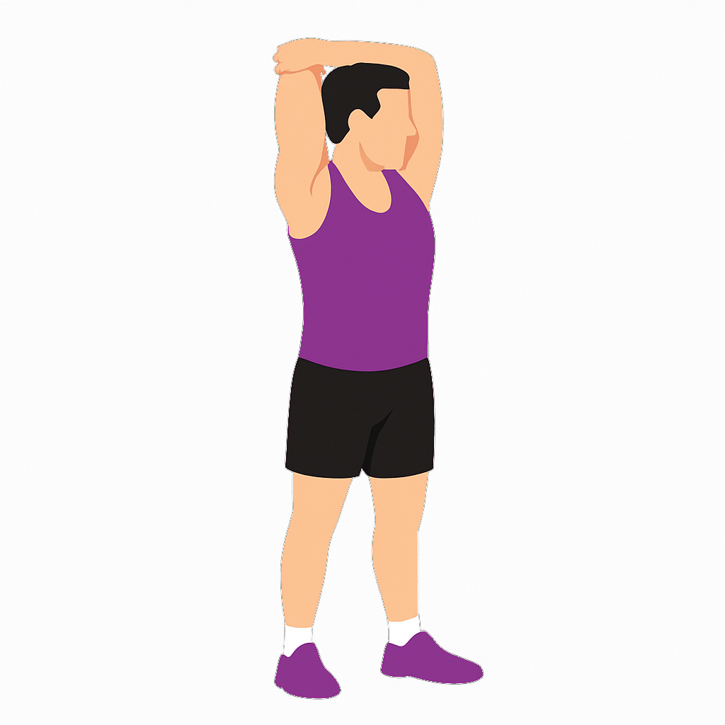 Illustration of the Overhead Tricep Stretch