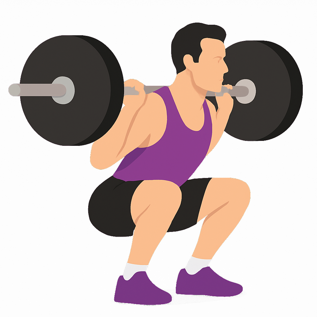 Illustration of the Paused Squat