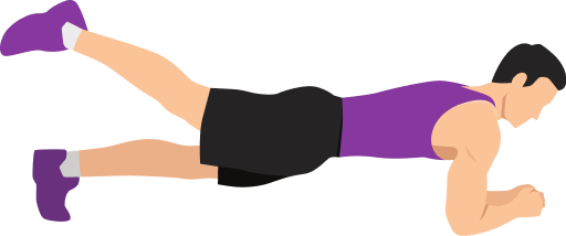 Illustration of the Plank with Leg Raise