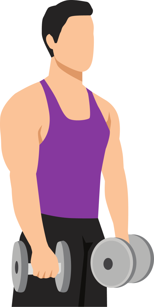 Illustration of the Dumbbell Reverse Curl