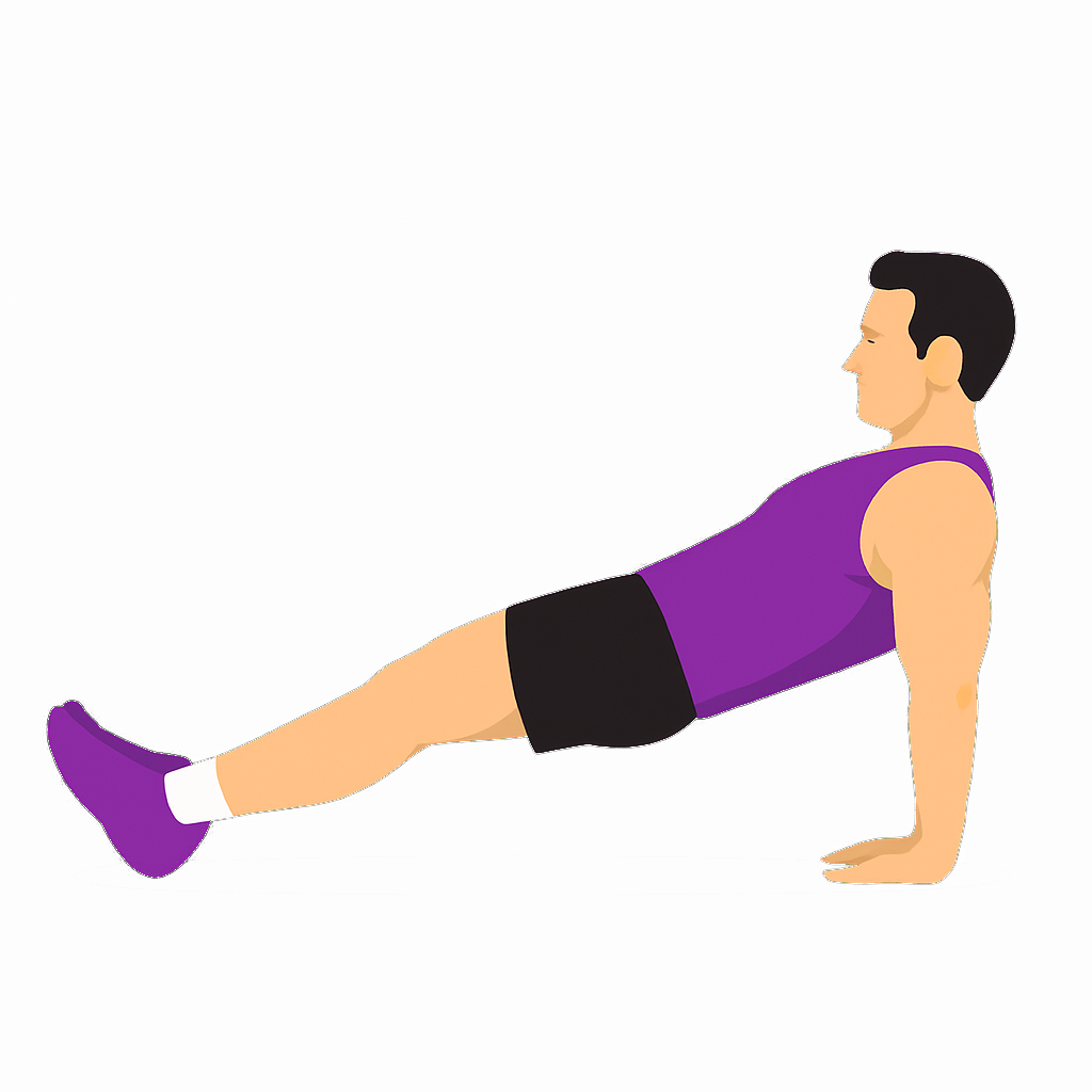 Illustration of the Reverse Plank Toe Touch