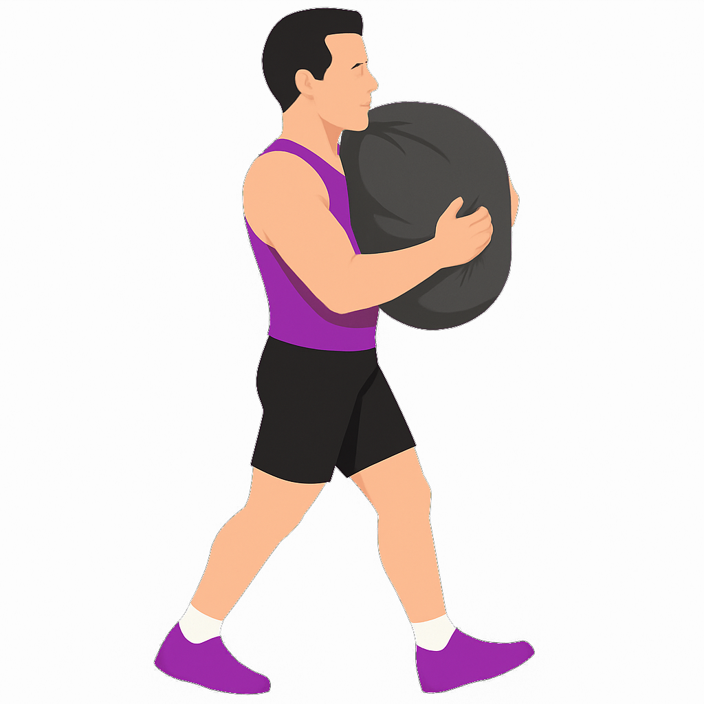 Illustration of the Medicine Ball Sandbag Carry