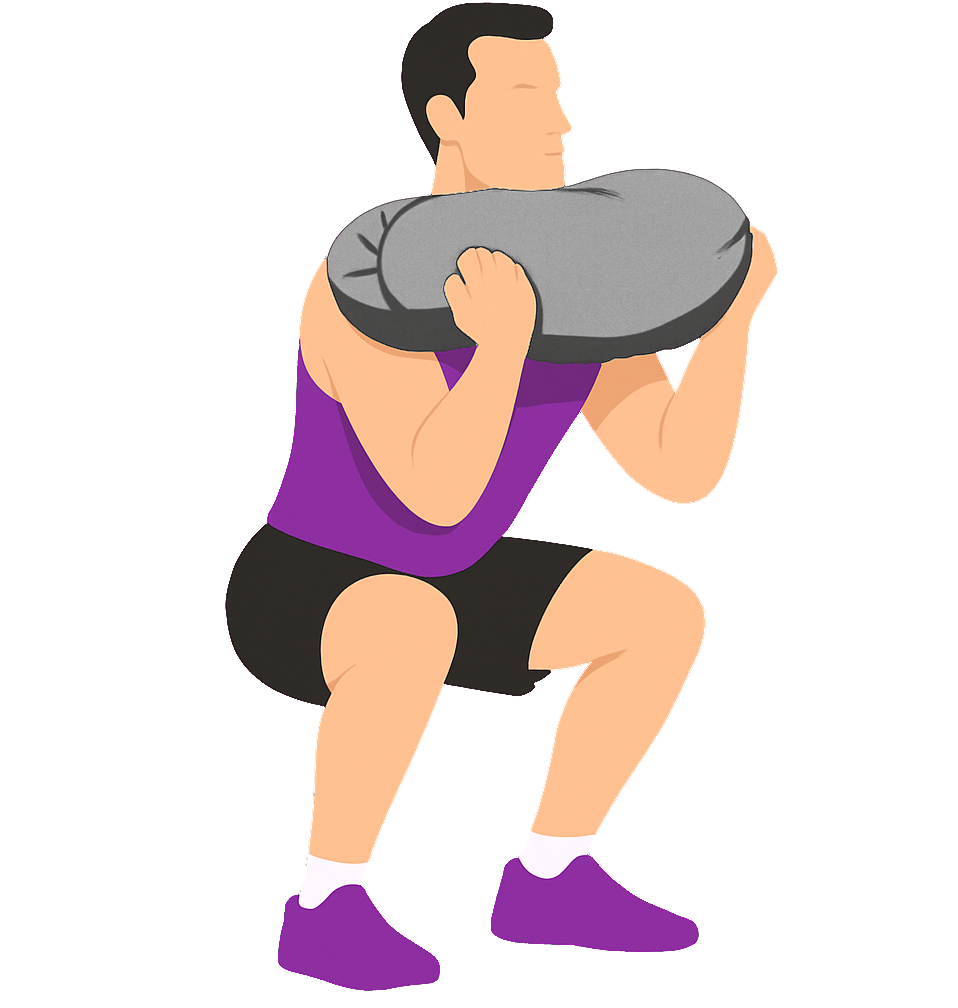 Illustration of the Medicine Ball Sandbag Clean