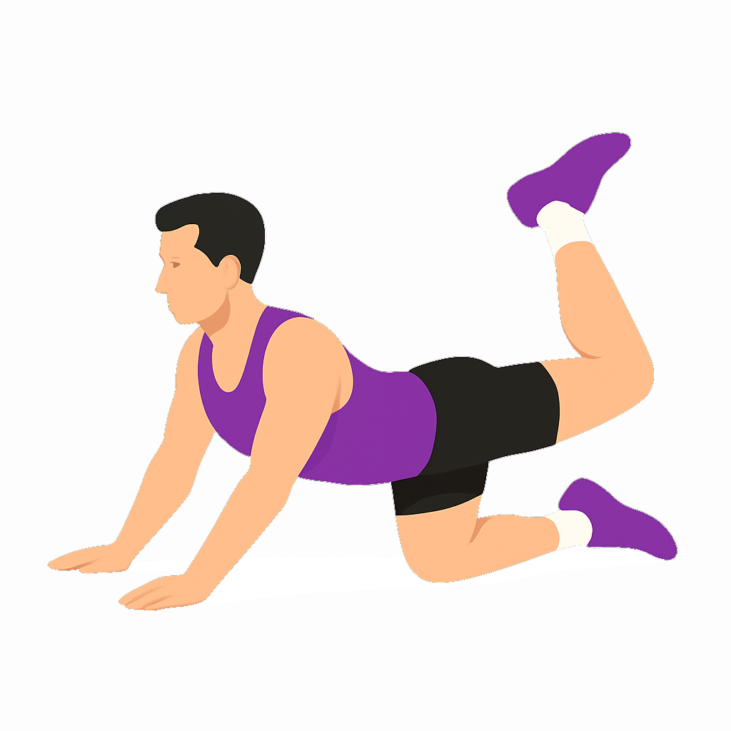 Illustration of the Scorpion Stretch