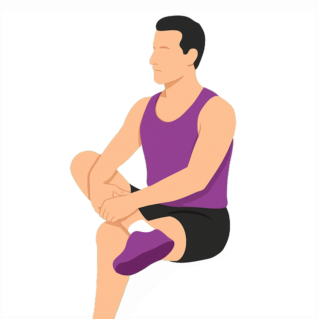 Illustration of the Seated Piriformis Stretch