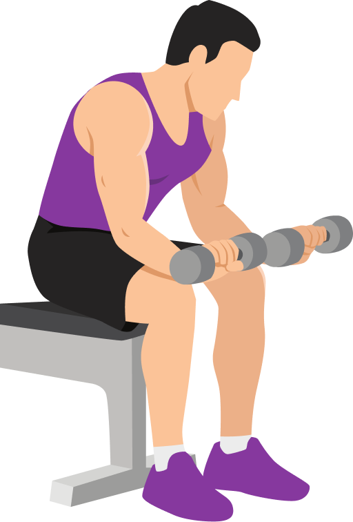Illustration of the Seated Wrist Curl