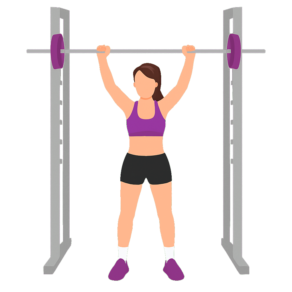 Illustration of the Smith Machine Overhead Press