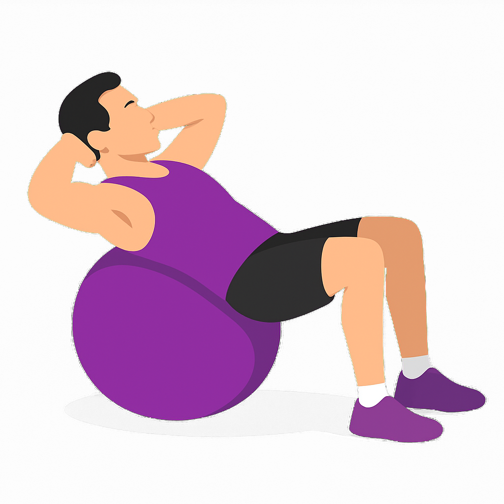 Illustration of the Stability Ball Crunch