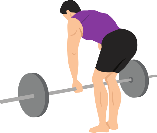 Illustration of the Stiff Leg Deadlift