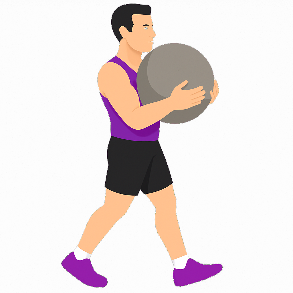 Illustration of the Medicine Ball Stone Carry