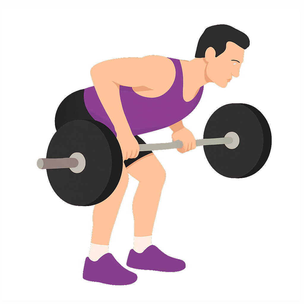 Illustration of the T Bar Bent Over Row